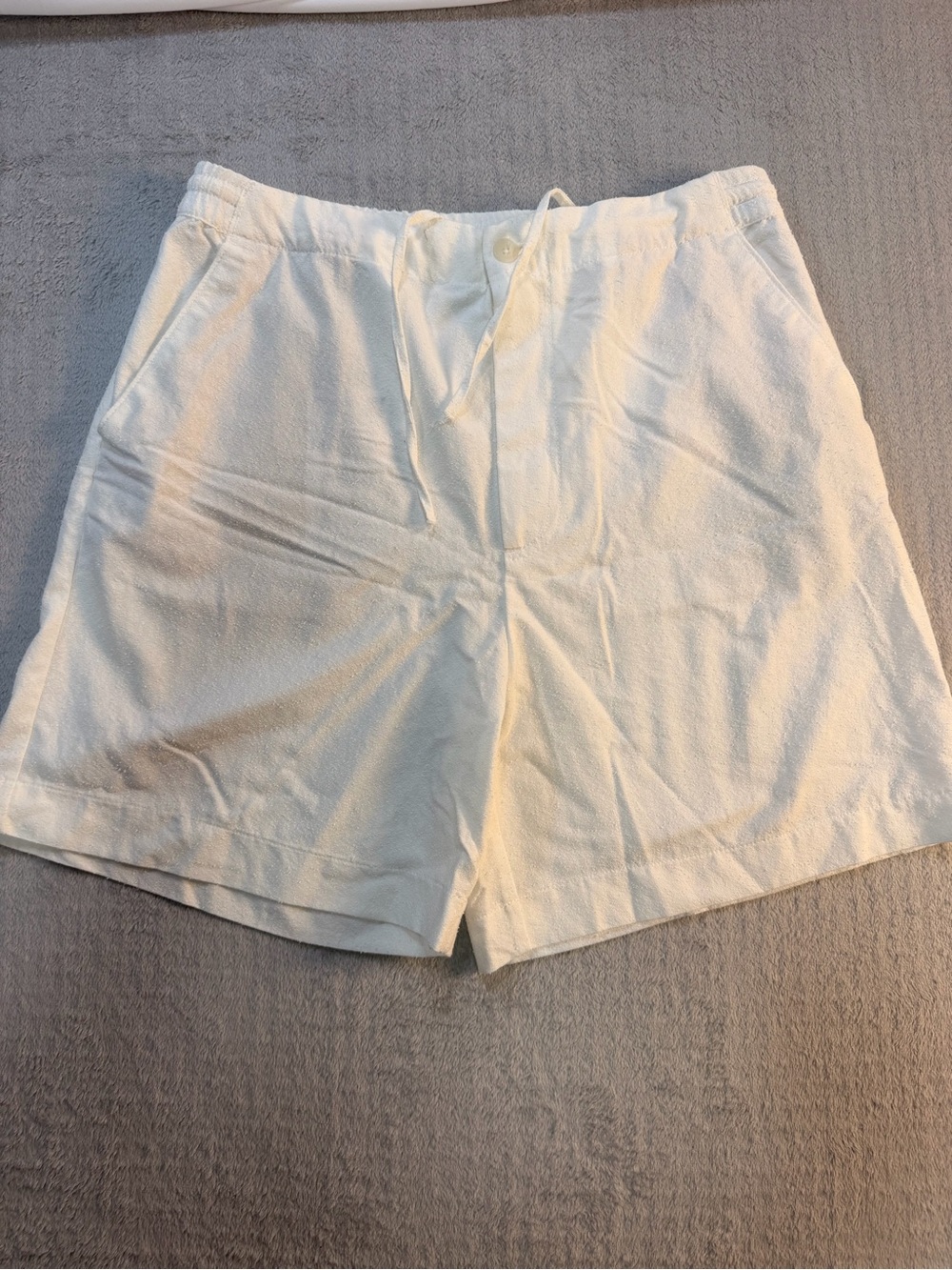 Zara White Drawstring Shorts NWT Size 40 Medium Summer